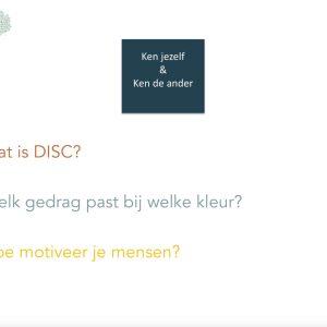1 - DISC - Ken jezelf en ken de ander.