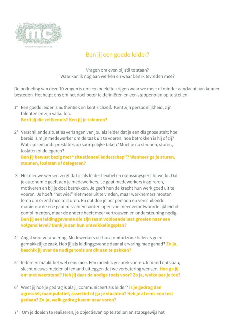 8* Ben jij een goede leider?